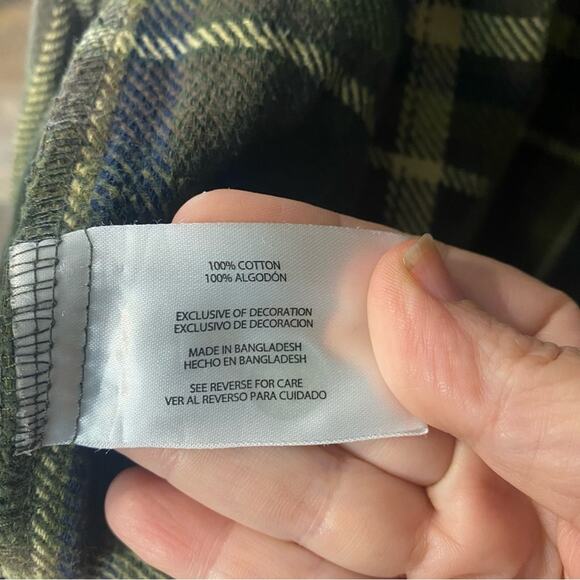 Mens Orvis Green Flannel Plaid jacket Shirt shacket XL grandpa gorpcore cotton - Picture 8 of 11